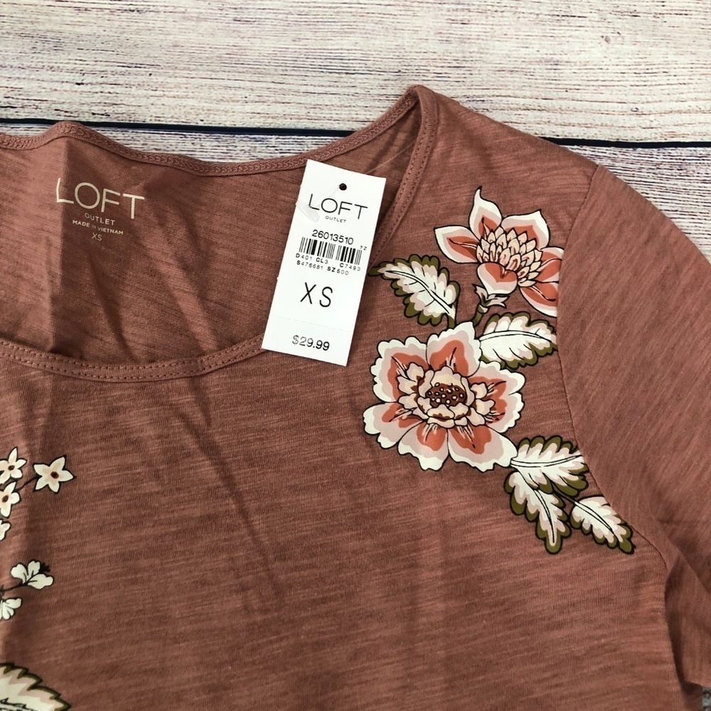 NWT Loft Long Sleeve Print Top Size XS - Picture 3 of 6